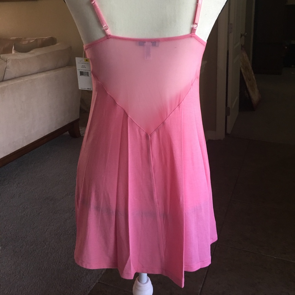 OnGossamer Pink Lace Trim Chemise - Picture 2 of 3